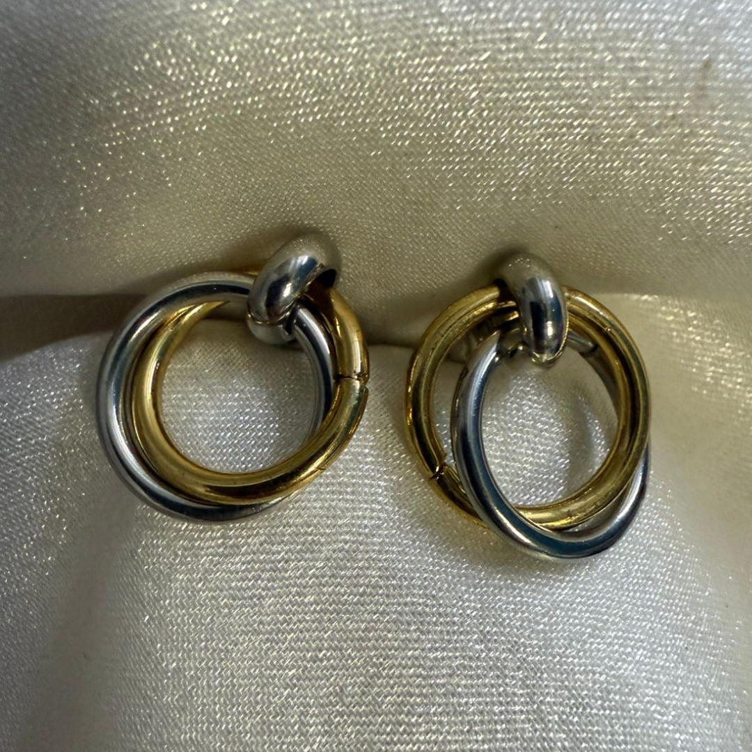 Duo Mixed Metal Earrings